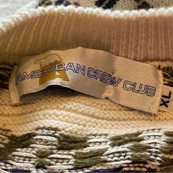 American Crew Club Vintage Crew Neck Sweater Size XL - Picture 3 of 9